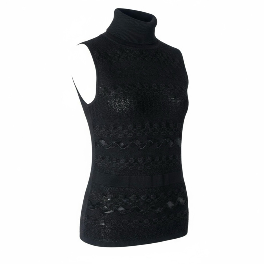 Versace Sleeveless Wool Blend Turtleneck Vintage
